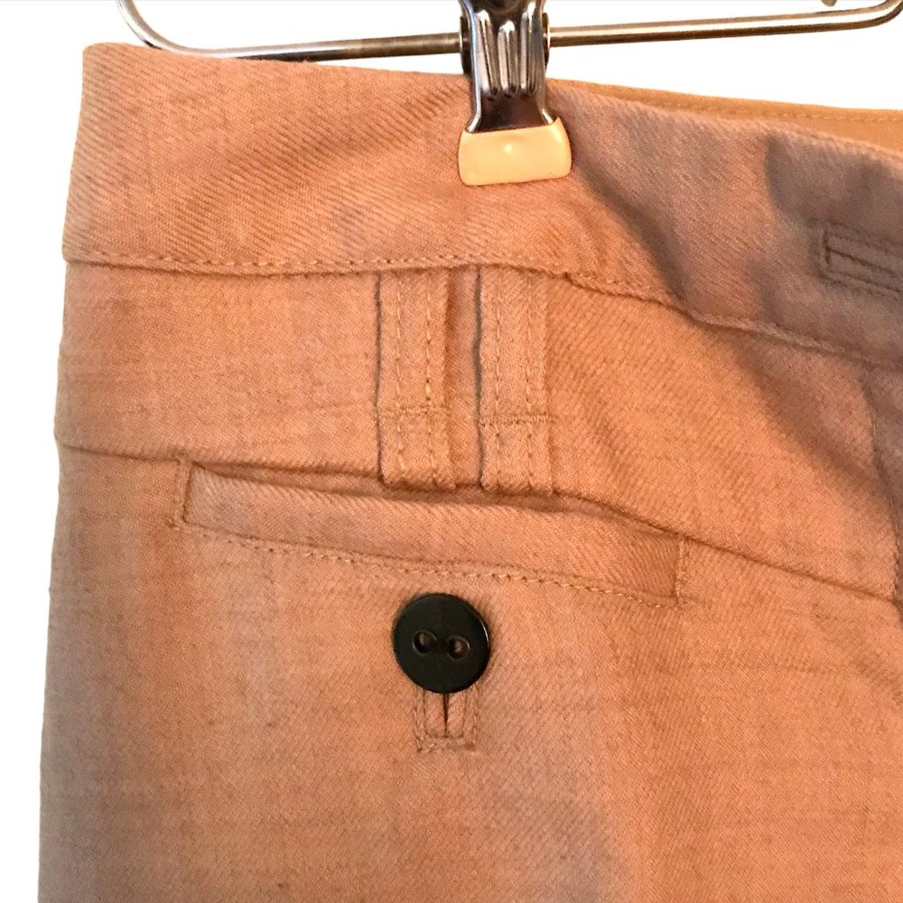 Anthropologie Elevenses Low Waist, Lined Tan Wool Pant